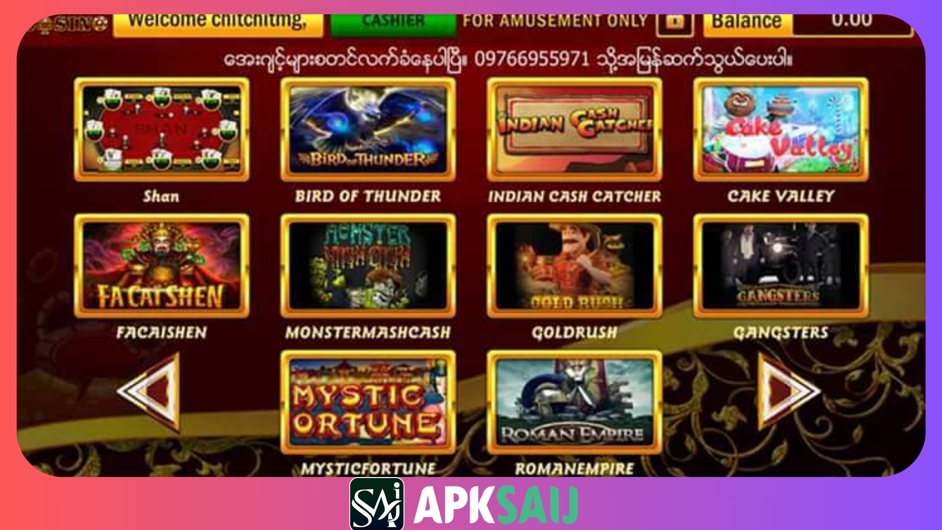 Shwe casino apk