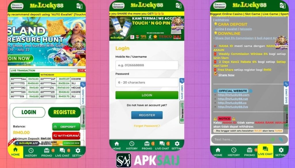 Mrlucky88 apk