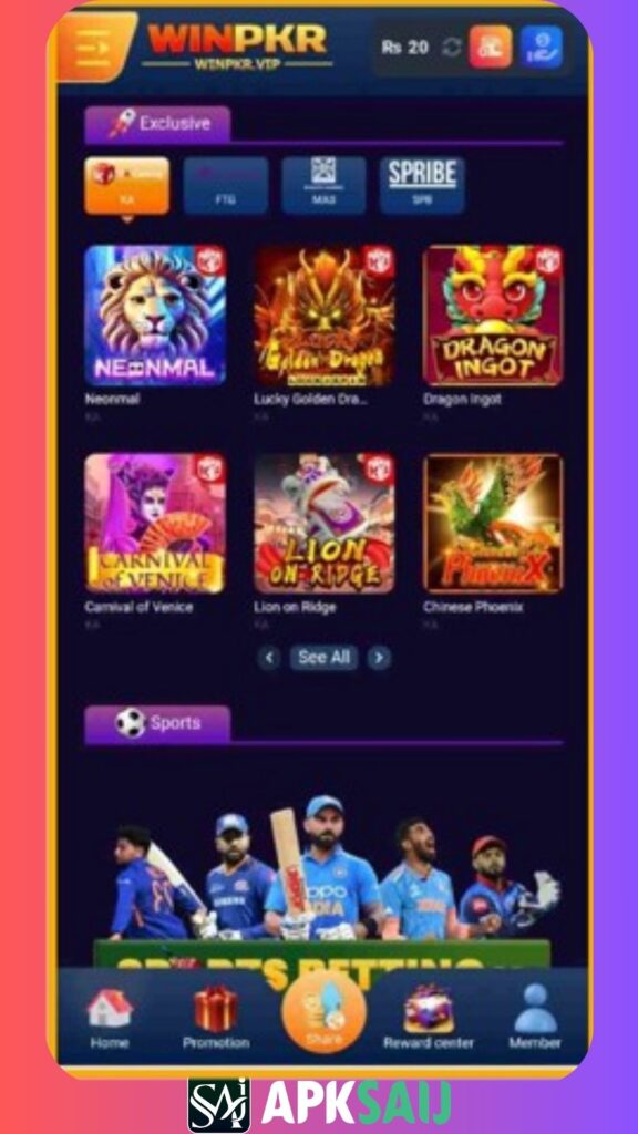 WIN PKR game