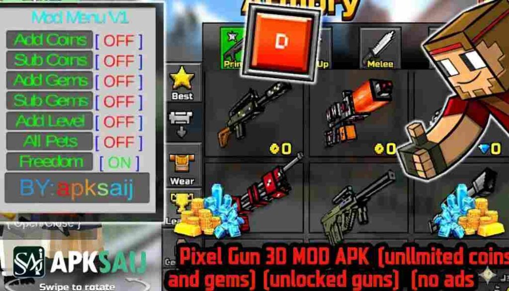 New 2025 version of Pixel Gun 3D MOD APK