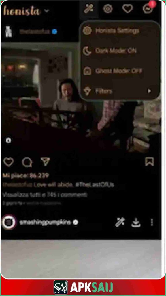 Honista MOD APK Download reels, stories, and stay ghost on instagram.
