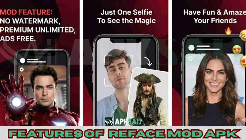 Features of Reface MOD APK No Watermark - Download For Free